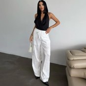 Resim Genel Markalar JAKAR SATEN PANTOLON - Beyaz 