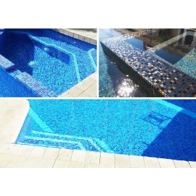 Resim Orient Havuz Için 25X25 Cam Mozaik ( 10 File = 1 m2 Fiyatıdır ) 