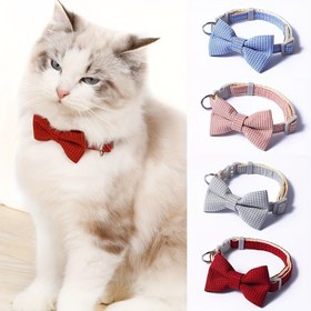 Resim Papyon ile 1 adet Ayarlanabilir Ekose Kedi Yaka - Tatil Giydirme ve Günlük Giyim için Mükemmel 