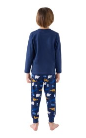 Resim Rolypoly Rp3420-2 Erkek Çocuk Kışlık İkili Pijama Takım Koyu İndigo 