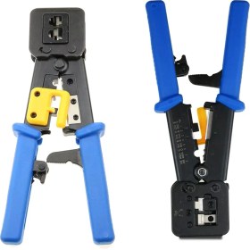 Resim Derwell Yeni Nesil RJ45 Pense RJ12 R J45 Sıkma Makaslı Network Ağ Pense Ez RJ45 Crimper 8p 6p Ethernet Utp Internet Jak Çakma Pensesi 