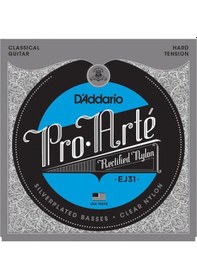 Resim D'addario Ej31 Rectified Nylon Hard Tension Takım Tel Klasik Gitar 