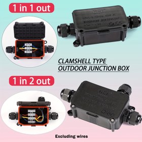 Resim 1 in 1 out 1 in 2 out IP66 Açık Hava Konu Kutusu, Dökme Tipi Dayanıklı Koruyucu Kapak, Kablolama İçin Kolay Flip Kapak Tasarımı, Açık Hava Kullanımı İçin Hava Geçirmez Kapalı Elektrik Kutusu, Elektrik Kablosu İçin Konu Kutusu, Hava Geçirmez Kutu, Sağlam İnşaat 