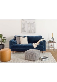 Resim Ürgüp Lacivert Ikili Koltuk Kanepe Pufuduk Rahat Koltuk Bekleme Koltuğu Lobby Koltuğu Lacivert 