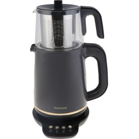 Resim Homend Gold 4'lü Elektrikli Çeyiz Seti Tost, Kahve, Çay Makinesi ve Blender Seti Antrasit 