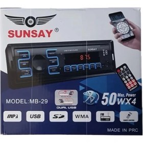 Resim Sunsay Audiomax sunsay Mb-29 Telefon Şarj Edebilme Bluetooth Lu Oto Teyp Çift USB Aux Sd 