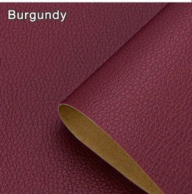 Resim Kendinden Yapışkanlı Deri Tamir Yama Bandı Kendinden Yapışkanlı Ev Dıy Düzeltme Burgundy 10cm X 20cm 