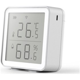 Resim Hombey Beyaz Wifi Akıllı Sıcaklık Ve Nem Sensörü - Uzak İzleme, Anormal Veri Uyarısı, Siri/alexa Uyumlu, Düşük Enerji Tüketimi Pil Dahil Değil 