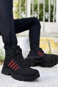 Resim BIG KING Siyah Kırmızı Çizgili Kauçuk Unisex Trekking Bot 