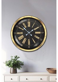 Resim 40 Cm Metal Gold Roma Rakamlı Duvar Saati Diğer 