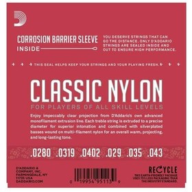 Resim D'Addario EJ27N-3D Classics Serisi Klasik Gitar Tel Seti (4/4 Ölçek - Normal Tension) 