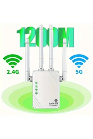 Resim zerka WiFi Extender 1200 Mbps 5ghz/2.4ghz Dual Band Ethernet Port Modem & Menzil Genişletici 