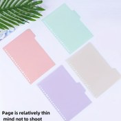 Resim 4 adet/takım B5 A5 A6 Plastik Bağlayıcı Dizin Ayraçları, Gevşek Yapraklı Defter Albüm Kırtasiye, Okul Ofis Malzemeleri 