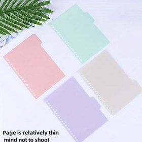 Resim 4 adet/takım B5 A5 A6 Plastik Bağlayıcı Dizin Ayraçları, Gevşek Yapraklı Defter Albüm Kırtasiye, Okul Ofis Malzemeleri 