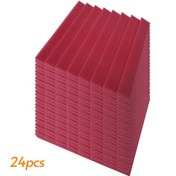 Resim Xindoker Yüksek Yoğunluklu Ses Yalıtım Köpüğü - 24 Parça Kırmızı, Ktv, Stüdyo Ve Sinema İçin İdeal 10" 