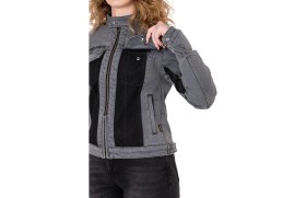 Resim Thebikerjeans Silver Ice Korumalı File Motosiklet Kot Montu Kadın 