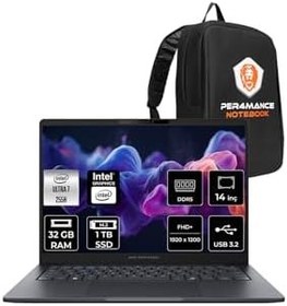Resim ASUS ExpertBook B5 Ultra 7 255H 32GB 1TB SSD 14" FHD+ FDOS Dizüstü Bilgisayar & PER4 Çanta 