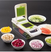 Resim 7'si 1 Arada Gıda Sebze Dilimleyici Bıçak Doğrayıcı Meyve Kesici Beyaz 