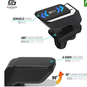 Resim S-dizayn Peugeot 208 2 Kol Dayama Kolçak Geçmeli Abs Siyah 2019 Üzeri A+kalite 