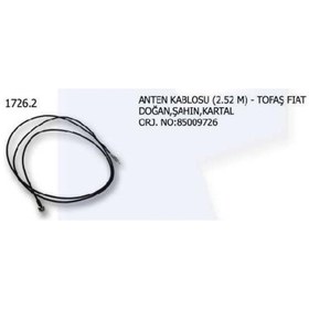 Resim ÜNÜVAR Anten Kablosu 2.52m Doğan Şahin Kartal 1726-2 85009726 