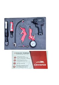 Resim Rico 1/2 Mini Havalı Somun Sökme Dolu Takım Arabası İçi 