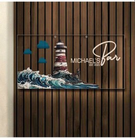 Resim Bk Gift Kişiye Özel Manzara Tasarımlı Akrilik Bar Tabelası 38x19cm -10, Home Bar Tabela, Duvar Dekoru Kobitmeyen137684 Bk Gift 