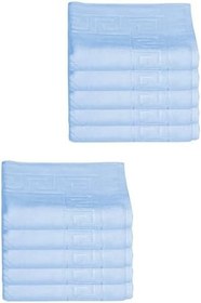 Resim Mira Home 10'lu Otel Ayak Havlusu Bukle Ayak İzli 50x70 Cm Renkli 16/2 Avs 250 Gr Mavi Pamuk Polyester 