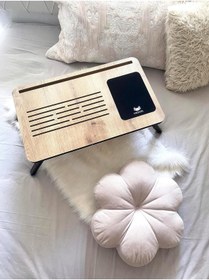 Resim E&D Collection Axolotl Foldaway Telefon ve Tablet Bölmeli Katlanır Ayaklı Laptop Sehpası Notebook Bilgisayar Çalışm 