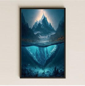 Resim Dağ Ve Okyanus Derinliği Temalı Fantastik Pleksi Tablo 