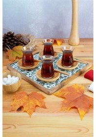 Resim Bambum Kangura - Mango Ağacından Kare Tepsi Yaprak Büyük Yeşil 