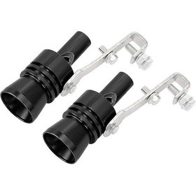 Resim Xiyyadms Araç Egzoz Borusu Turbo Islık Sesi Çıkaran Alüminyum Susturucu - Siyah 120x65mm 