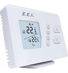 Resim E.C.A 200W Kablosuz Oda Termostatı Poly Comfort Dijital Ekran ve Hassasiyet 0,1°C 