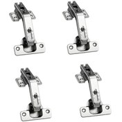 Resim Vkemall 4 Adet 135 Derece Alüminyum Çerçeve Cam Kapı Misketi - Hidrolik Bastırmalı, Bakır Tabanlı, Sessiz Ve Dayanıklı, Vida Setiyle 