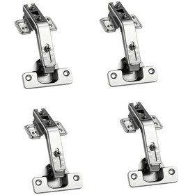 Resim Vkemall 4 Adet 135 Derece Alüminyum Çerçeve Cam Kapı Misketi - Hidrolik Bastırmalı, Bakır Tabanlı, Sessiz Ve Dayanıklı, Vida Setiyle 