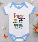 Resim Bitmeyenkartus Bk Kids Kişiye Özel Mavi Bebek Body Zıbın - Model 52 Çok Renkli 