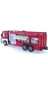Resim Die Cast Model Çek Bırak Merdivenli Itfaiye Kamyonu 