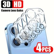 Resim For iPhone 11/11 Pro/11 Pro Max/12/12 Pro/12 Pro Max/13/13 Pro/13 Pro Max/14/14 Plus/14 Pro/14 Pro Max/15/15 Plus/15 Pro/15 Pro Max/16/16 Plus/16 Pro/16 Pro Max için Tam Kapsam 3D HD Net Kamera Lensi Koruyucu, Elektrostatik Emilim, Kabarcık-Free Kurulum ile 4 Adet Sertleştirilmiş Cam Ekran Koruması 