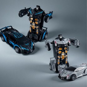 Resim Transformasyon Robot Araba Oyuncak - Çarpışma Etkinleştirilmiş, İnertiyalı Hareketli, Gerçekçi Detaylar ve Aksiyon Pozları ile ABS Plastik Araç, Gençler İçin İdeal Noel Hediyesi 