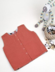 Resim la mure baby %100 Organik Müslin Bebek & Çocuk Yelek Çift Yönlü 