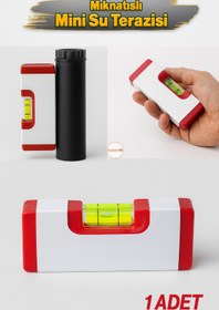 Resim Badem10 120 mm 12 cm Mıknatıslı Mini Su Terazisi Küçük Hassas El Tipi İnşaat Montaj Terazisi 