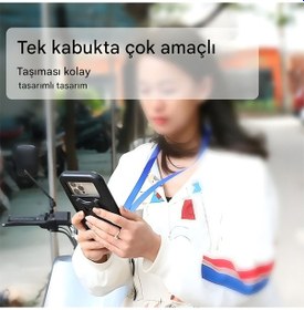 Resim Cepini BS-01 Bisiklet Telefon Tutucu - Gidon Bağlantılı, 360° Dönebilir, Evrensel Uyum 
