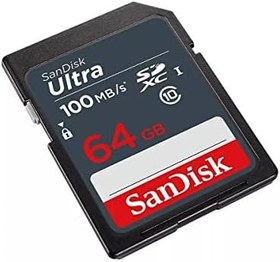 Resim Sandisk Ultra 64gb 100mb/s Sdxc Hafıza Kartı Sdsdunr-064g-gn3ın SD KART (MİKRO DEĞİL) 
