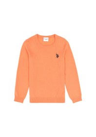 Resim U.S. Polo Assn. Kız Çocuk Somon Melanj Bisiklet Yaka Basic Kazak 50293586-VR254 