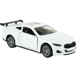 Resim Die Cast 1:32 Sesli ve Işıklı Çek Bırak Yarış Arabası Beyaz 