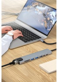 Resim Notebook Laptop Dizüstü Bilgisayarlar İçin Usb Bağlantı İstasyonu Giriş Çoklayıcı Dönüştürücü 