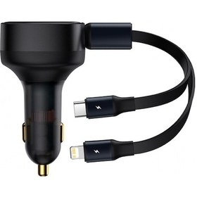 Resim More TR Baseus 2in1 Makaralı 30W Hızlı Şarj Type-C + Lightning i 