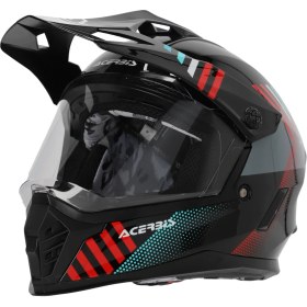 Resim Acerbis Rıder Çocuk Kask Siyah Kırmızı 