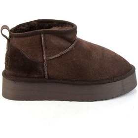 Resim Kahve Hakiki Deri Kadın Bot & Bootie K02502020702 Kahve 