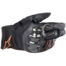 Resim Alpinestars Smx-1 Drystar Korumalı Motosiklet Eldiveni Siyah Kırmızı 