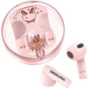 Resim Onıkuma T301 Şeffaf Karikatür Kablosuz Bluetooth Kulaklık Pembe 
